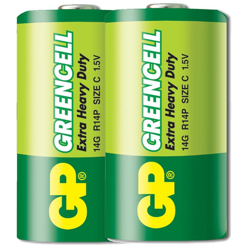 GP14G  R14 Greencell  C (Orta) Boy 2Li Çinko Karbon Pil