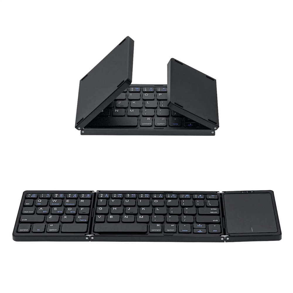 Katlanabilir Kablosuz Bluetooth Klavye Touchpadli Taşınabilir