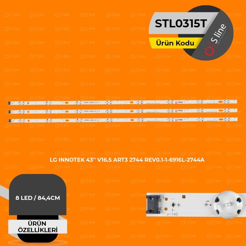 LG INNOTEK 43 V16.5 ART3 2744 REV0.1-1-6916L-2744A Tv Led Bar-