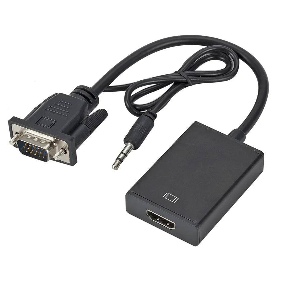 VGA - HDMI Çevirici Ses+USB Beslemeli 