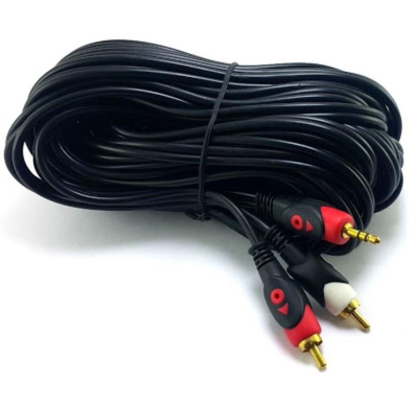 OEM 2RCA-3.5mm Stereo10m Gold Jack