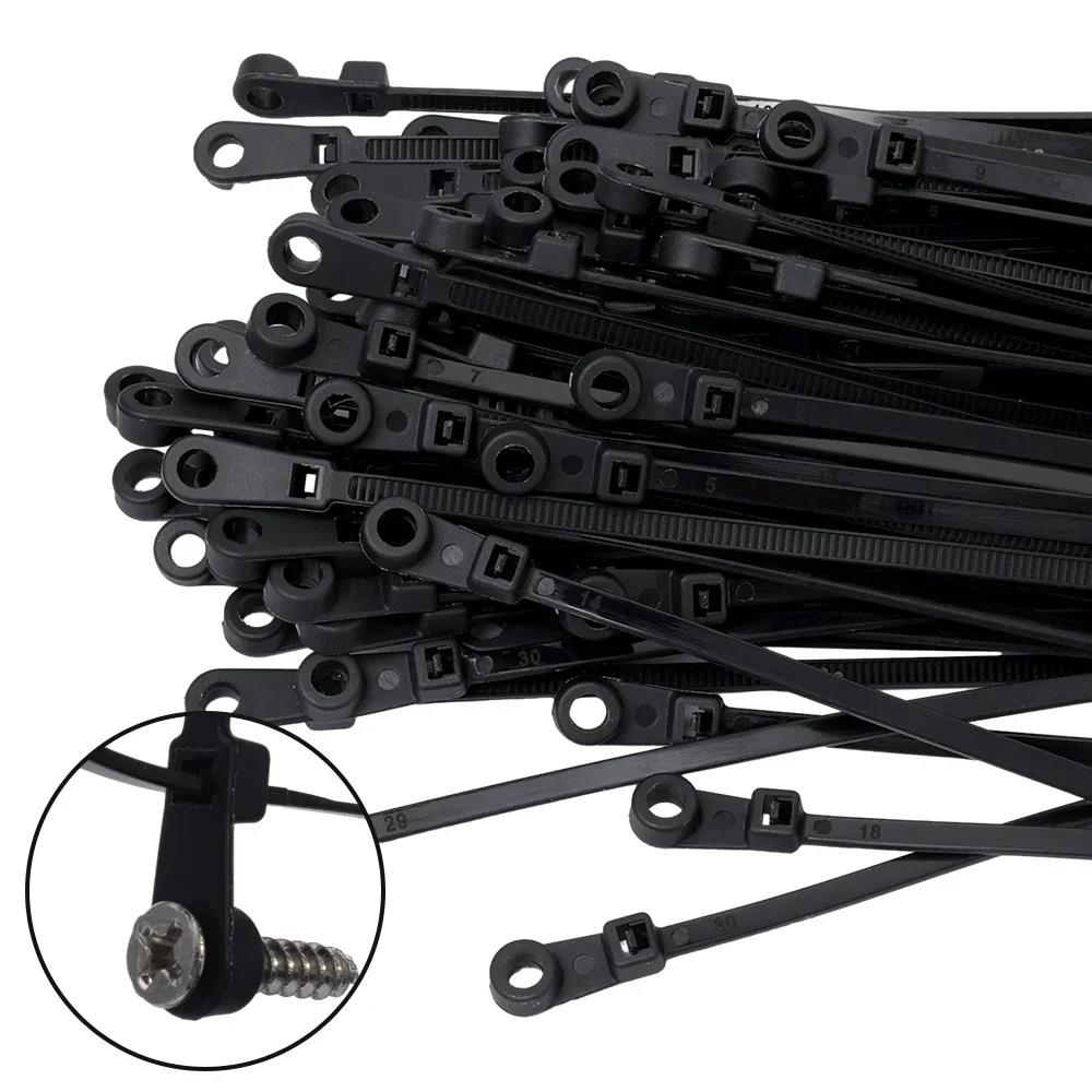 Vida Delikli Kablo Bağı 2.5 x 100mm 100lü Paket (Vida Dahil Değildir.)