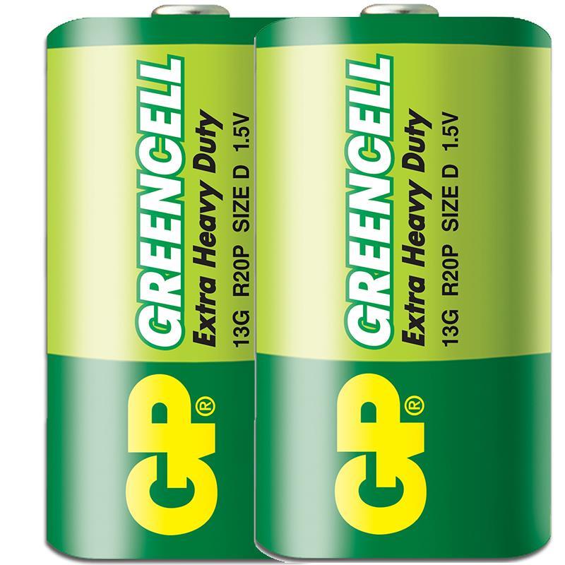 Gp 13G R20  Greencell D (Büyük) Boy 2Li Çinko Karbon Pil