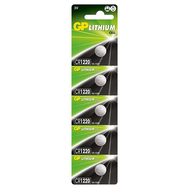 Gp CR1220 3V Lityum Para Pil 5 Lİ KART