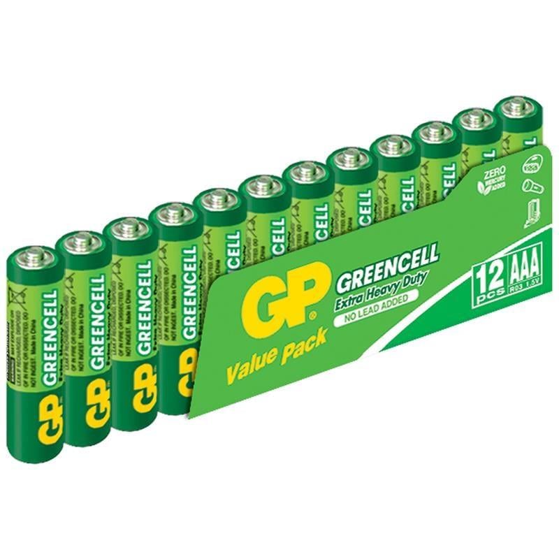 GP24-12 GREENCELL İnce AAA 12Li Çinko Karbon Pil