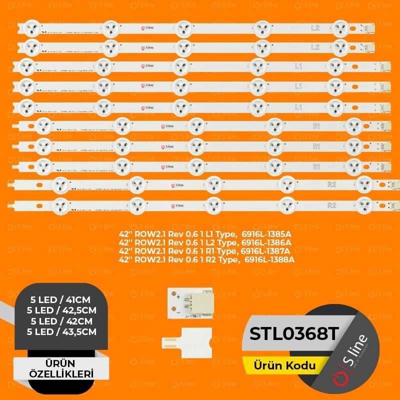 LG INNOTEK 42ROW2.1 REV0.6 1 (L1+ R1+ L2+ R2) Type Tv Led Bar- Kutu İçeriği :