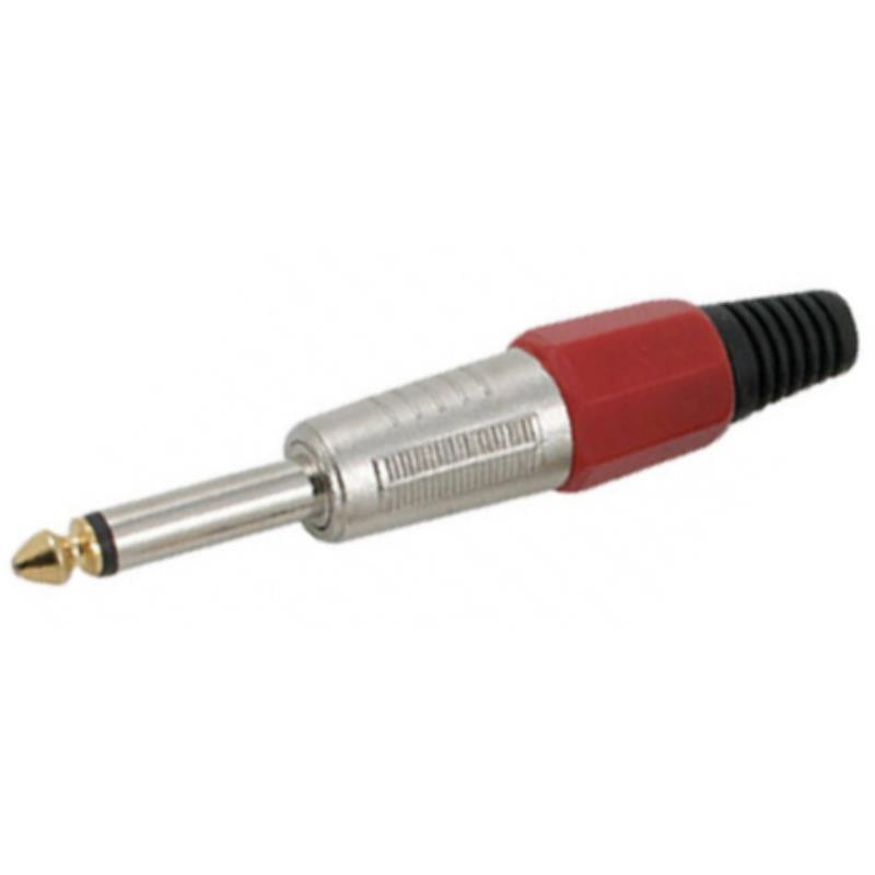 OEM 6,3mm Canon  Mono Gitar Jack RenKırmızı