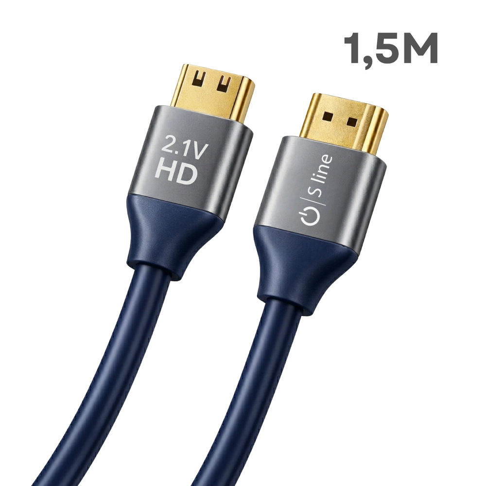 Sline 1,5 Metre 8K HDMI Kablo Erkek-Erkek 