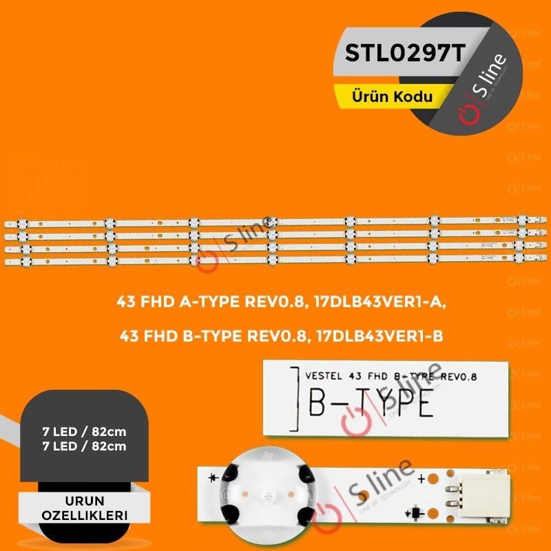 Vestel 43 FHD A-TYPE REV0.8 SET:STL0297X2+STL0298X2