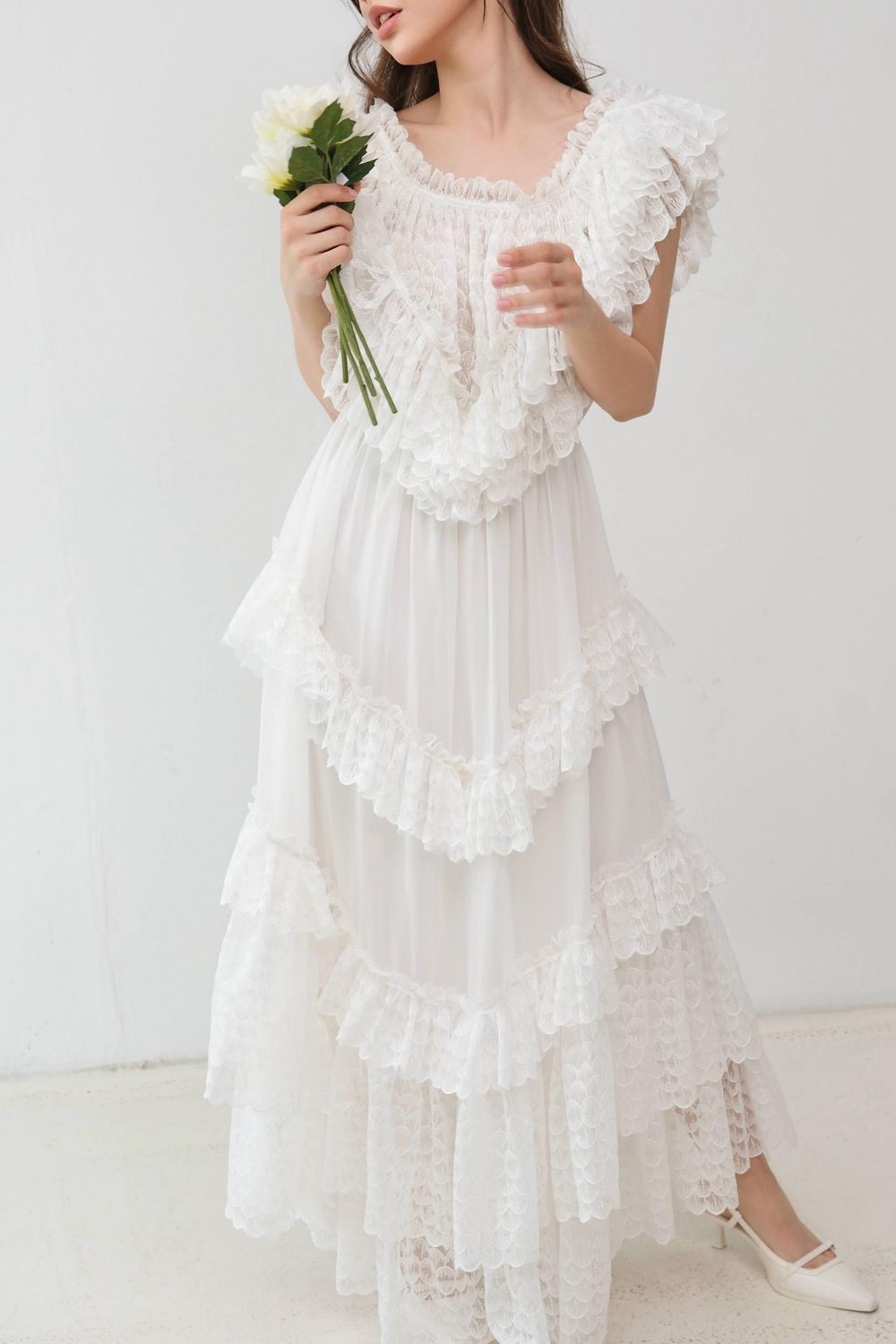 Soft Ruffle Elbise
