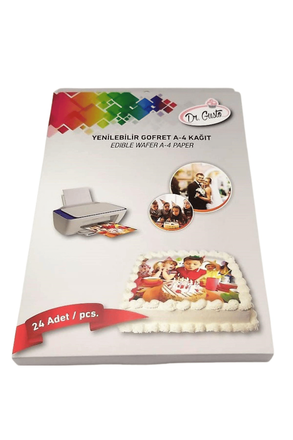 Dr. Gusto Yenilebilir Resim Baskı Gofreti 24 Adet