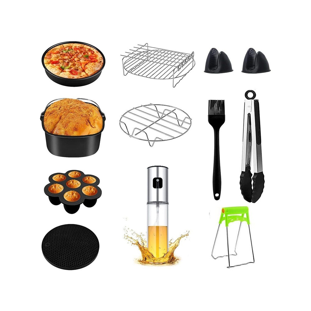 Xiaomi Yasomi Tefal Philips Karaca 3,5- 4 Litre Uyumlu 7 Inc (18 Cm) 12 Li Airfryer Fritöz Seti