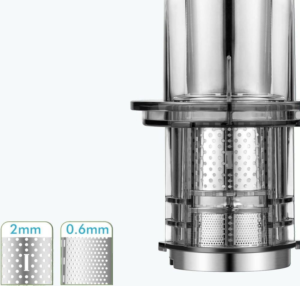 Yasomi FruitForce 8 Segment 180W Katı Meyve ve Sebze Sıkacağı (siyah)