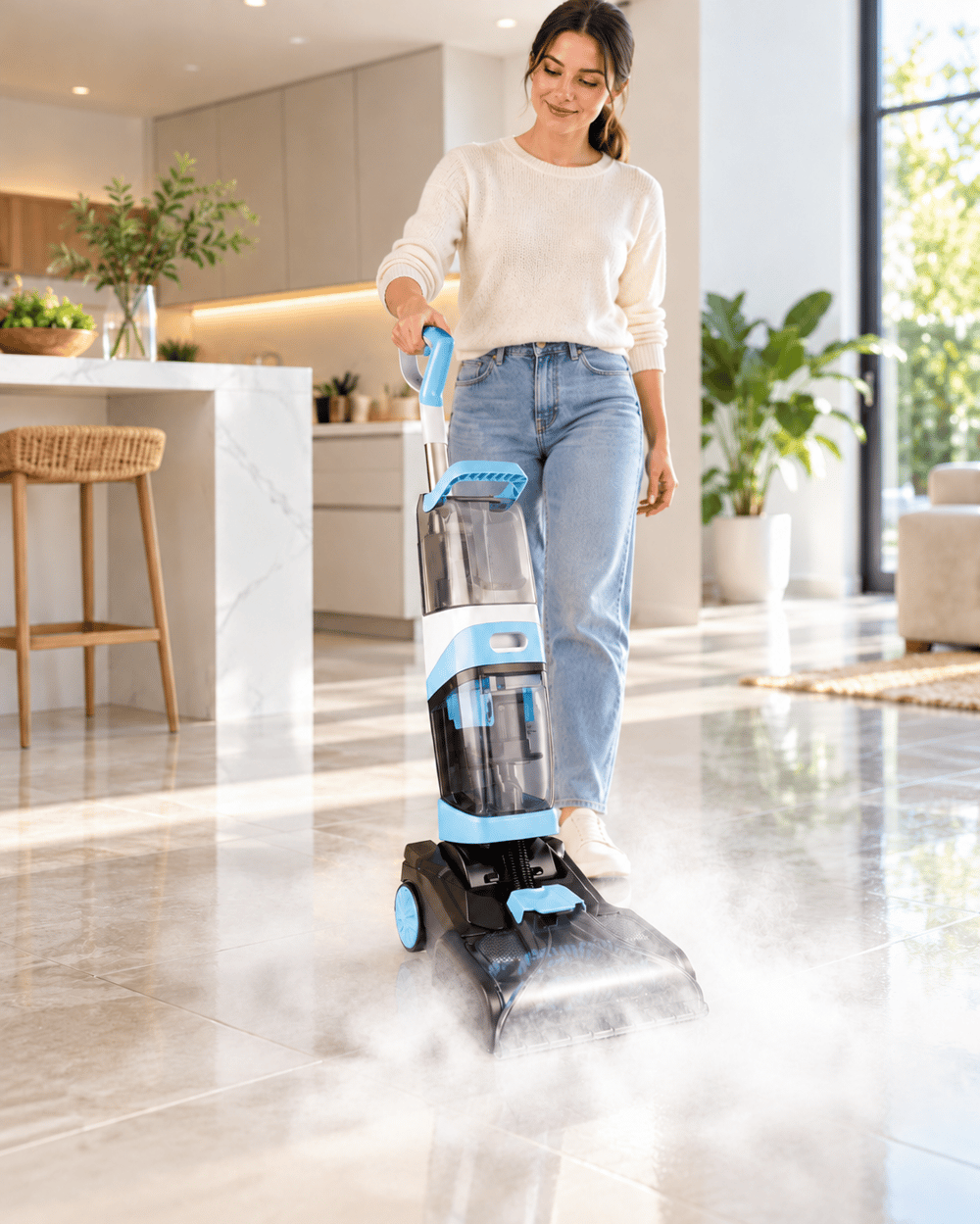 Yasomi T20 Pro HydroStream 1200W Buhar Fonksiyonlu Dikey Halı Yıkama Koltuk Yıkama ve Buharlı Paspas Makinesi