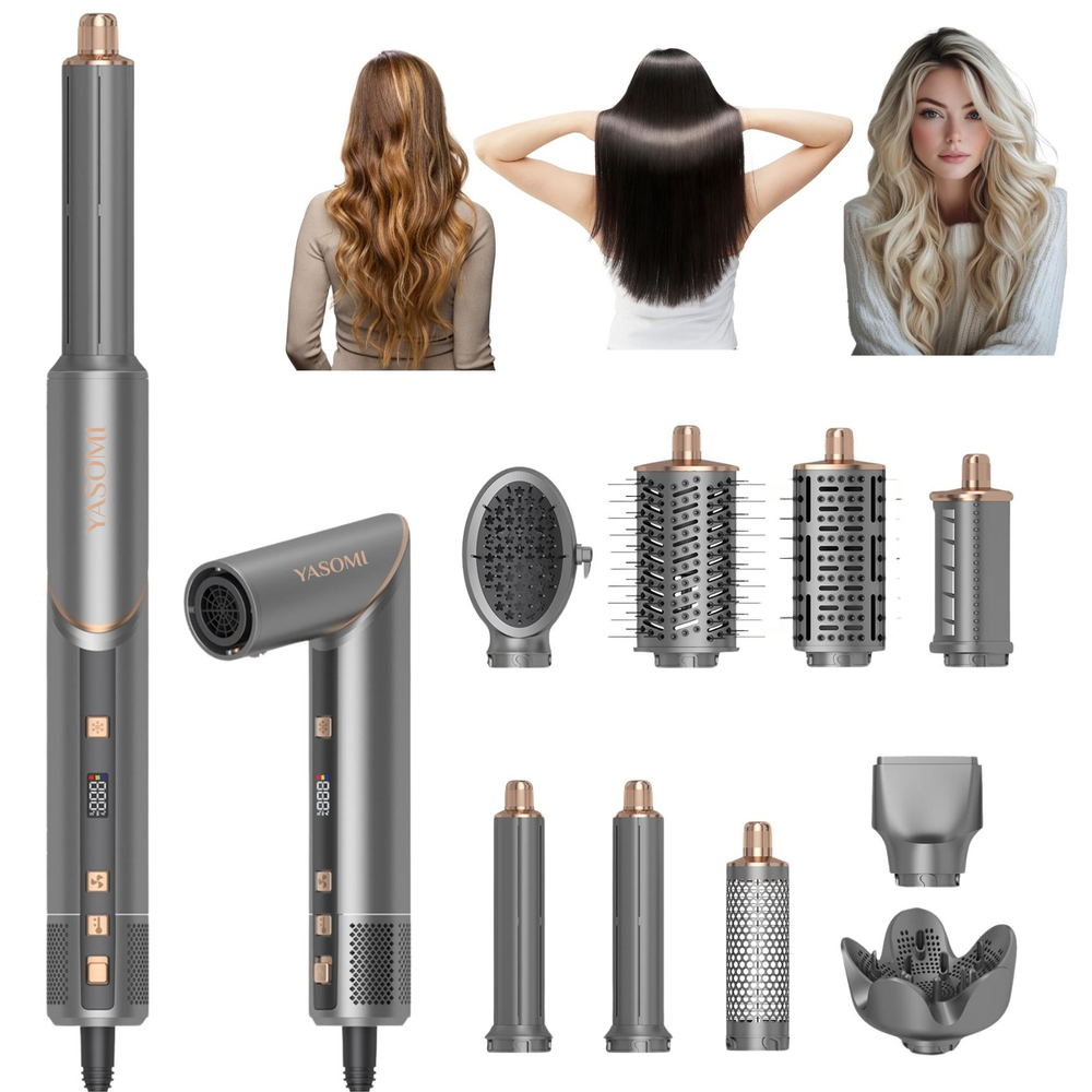 Yasomi Witero 9in1 Ultra Multi-Styler Dijital Ekran Sıcak-Soğuk Hava Saç Şekillendirme Cihazı