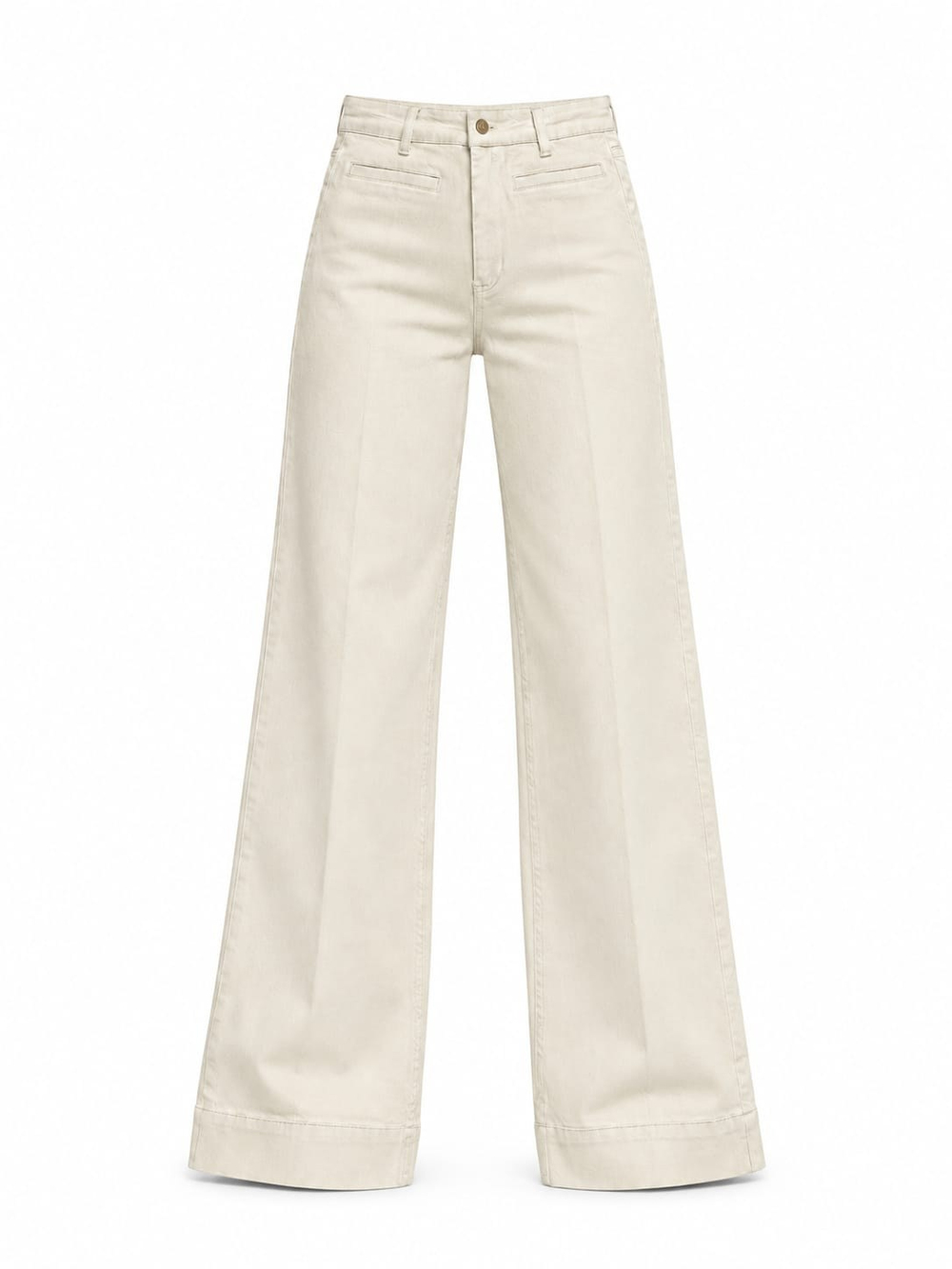 Alba Krem Gizli Cep Detaylı Jean