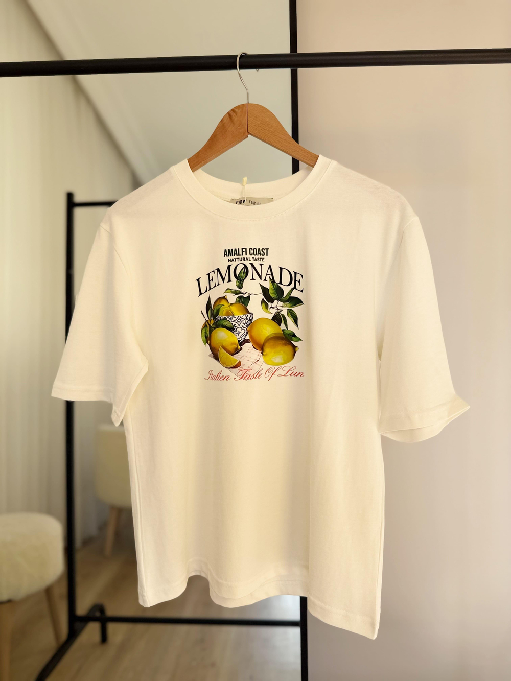 Amalfi Lemonede Baskılı Premium Tişört