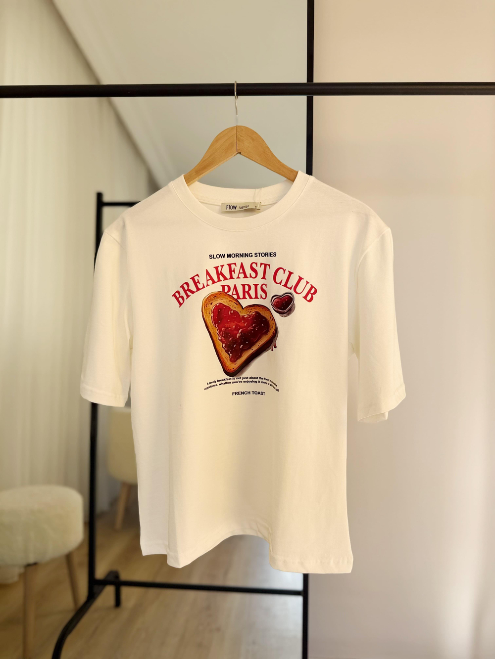 Breakfast Baskılı Premium Tişört