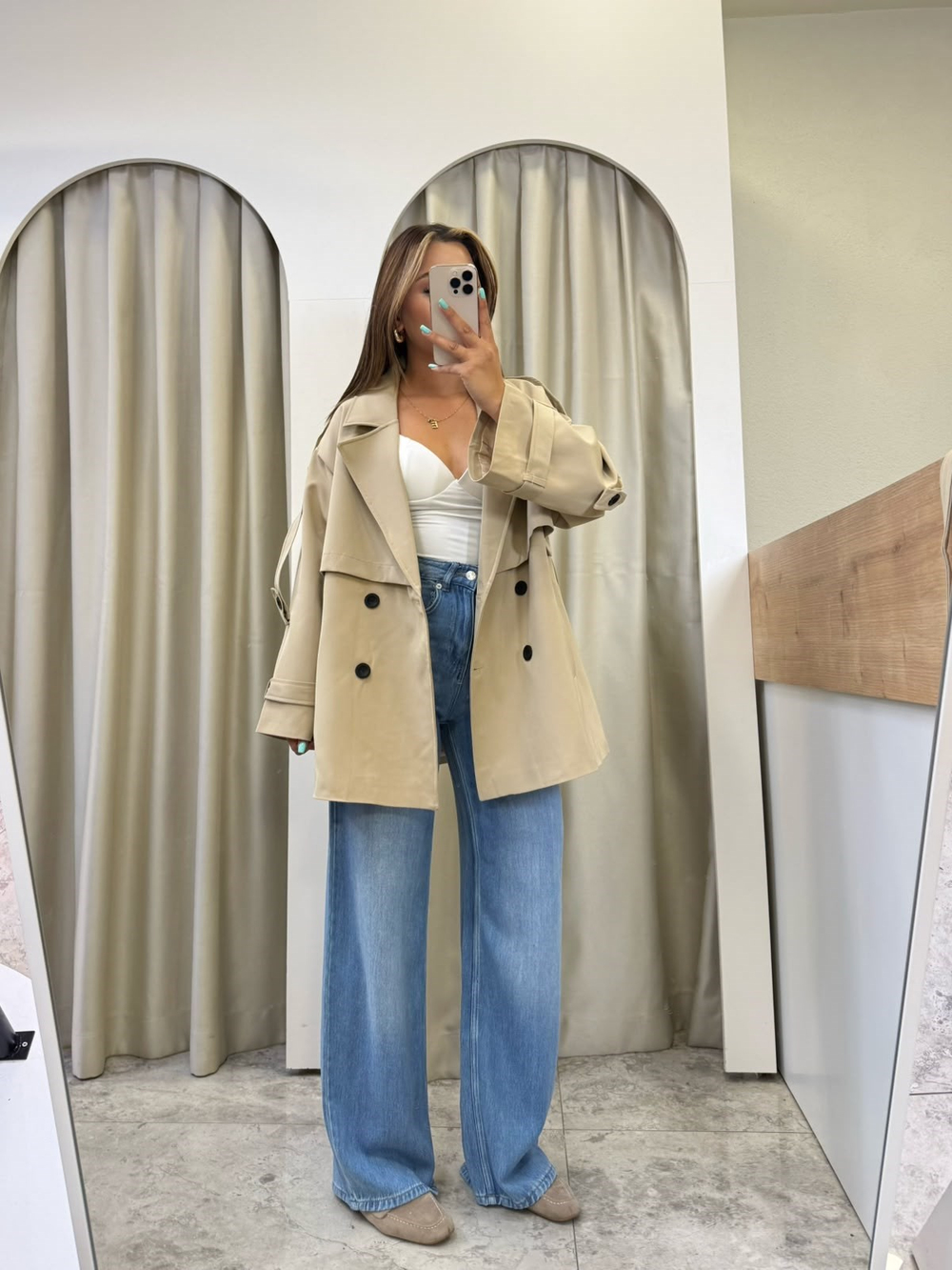 Bronx Vizon Premium Kumaş Kuşaklı Trençkot