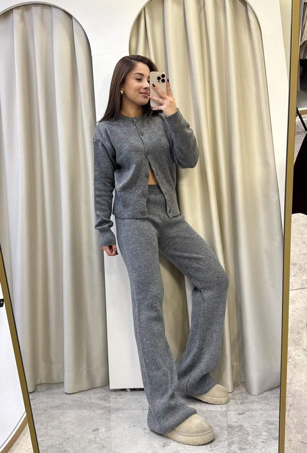 Celina Triko Takım Gri