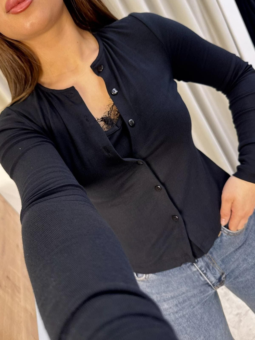 Cindy Oysh Siyah Atletli Modal Hırka