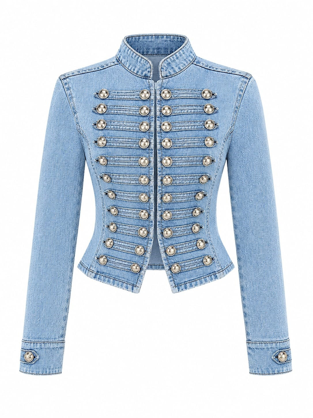 Coat Napolyon Tensel Düğmeli Denim Ceket