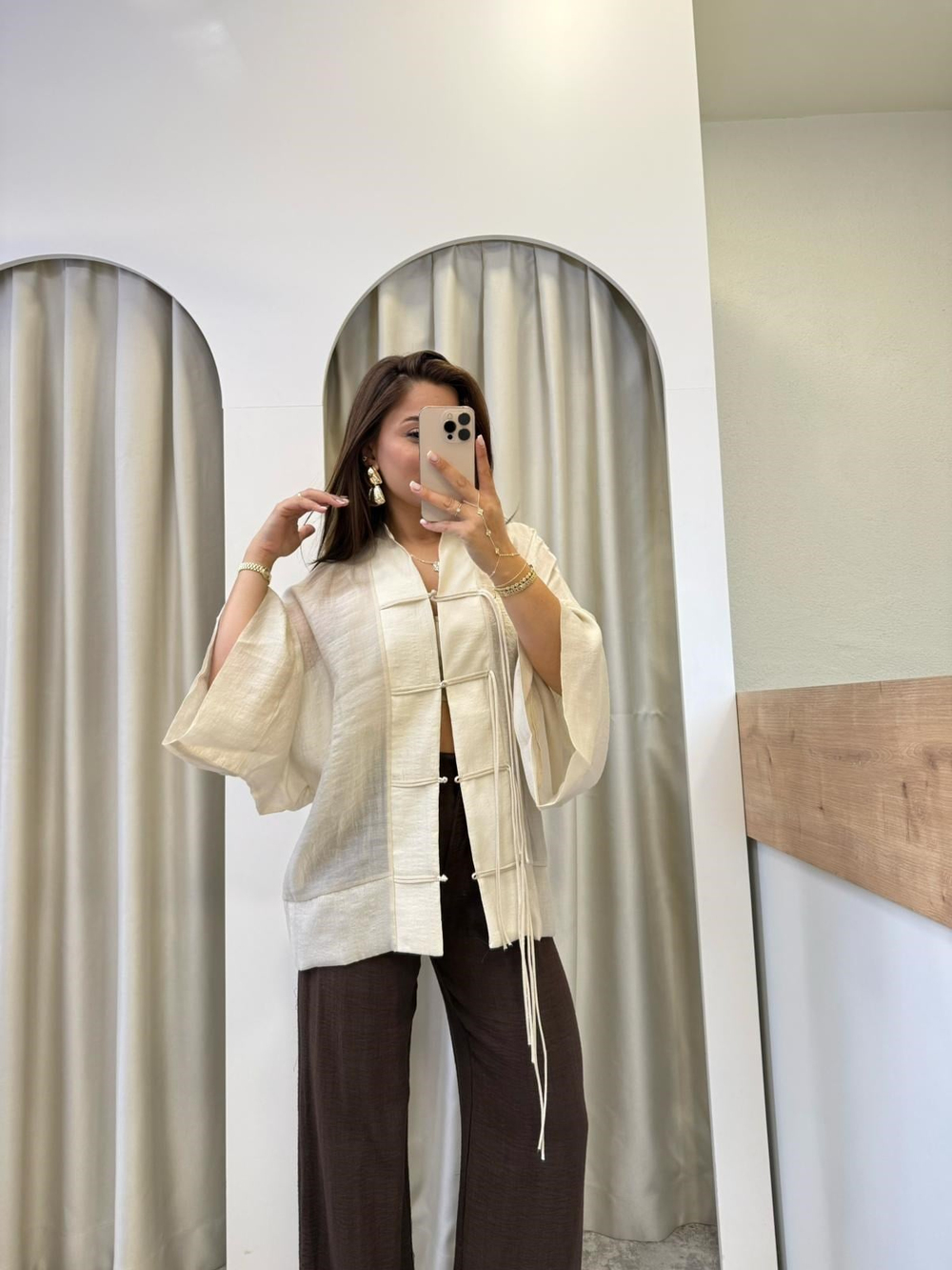 Hammer Krem Kimono Bluz