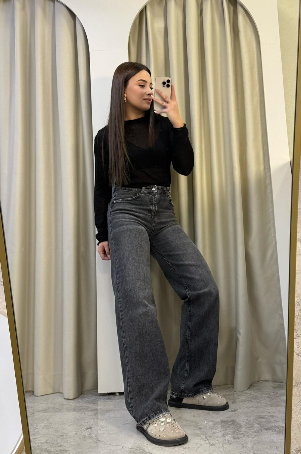 Harres Füme Yıkamalı Boru Paça Jean