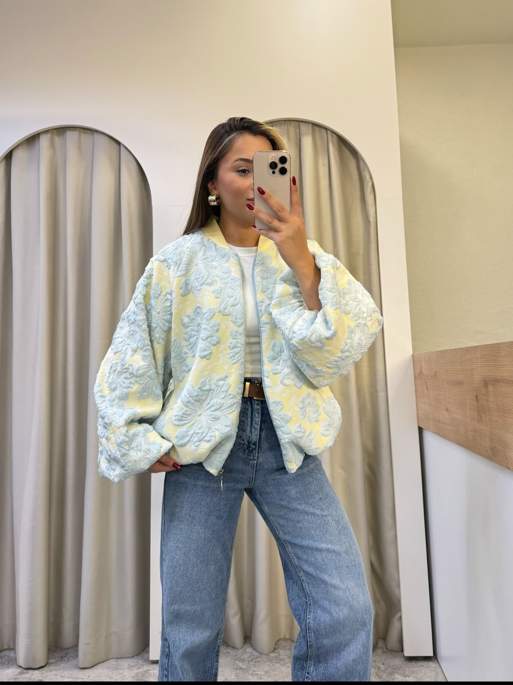 Petal Sarı Astarlı Pinterest Ceket 