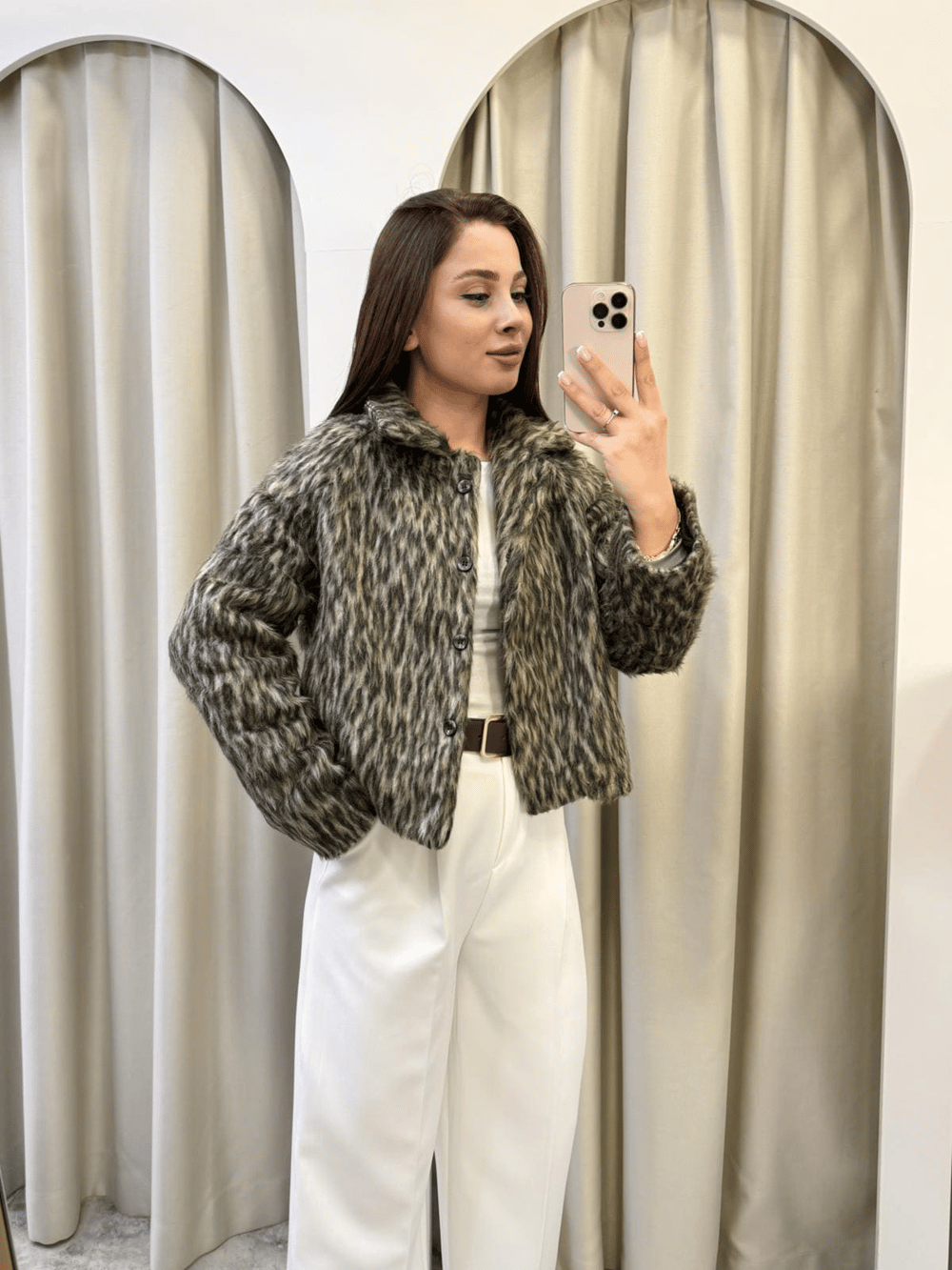 Sera Sakallı Leopar Ceket