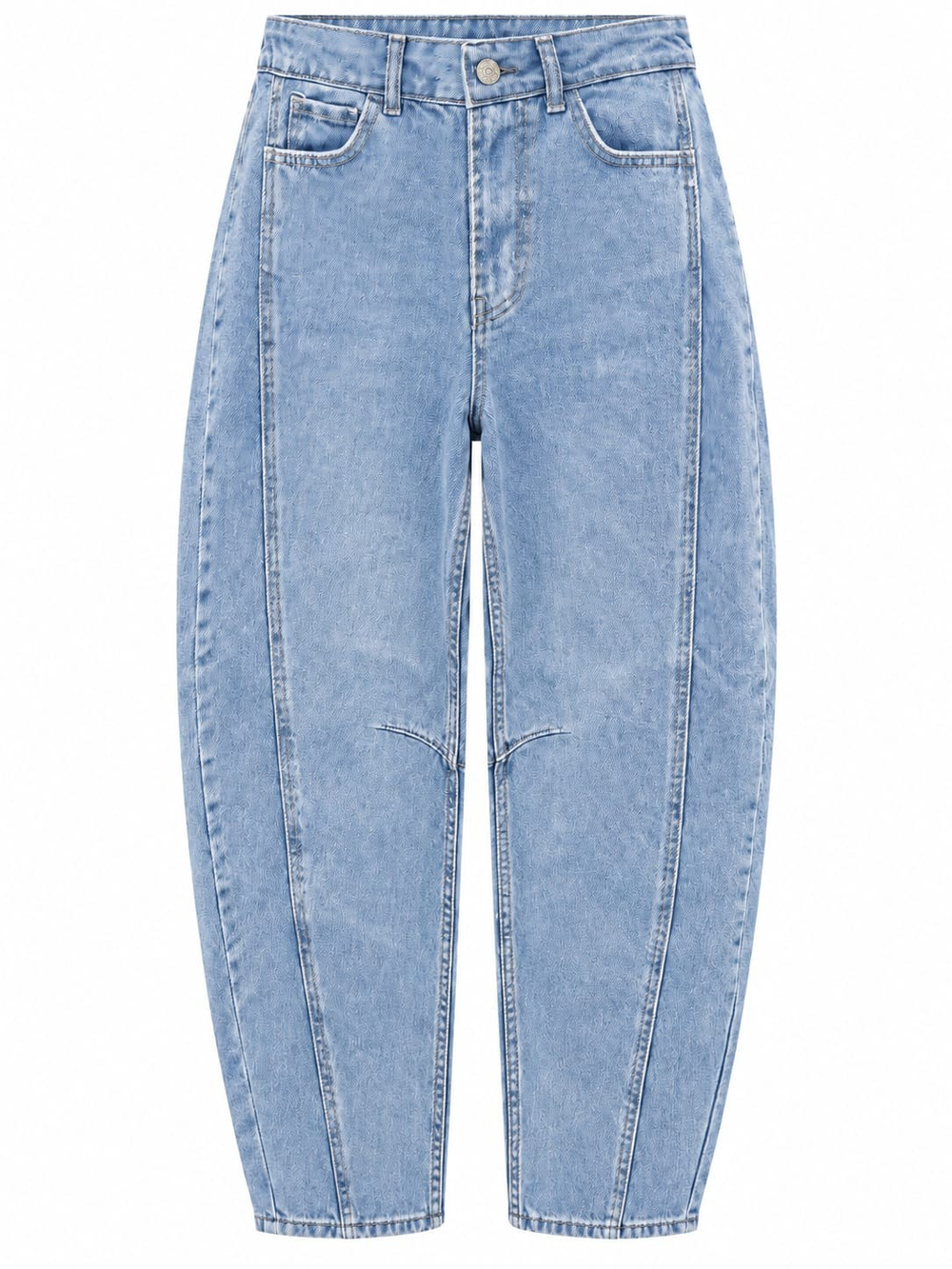 Sovira Buz Mavi Barrel Jean