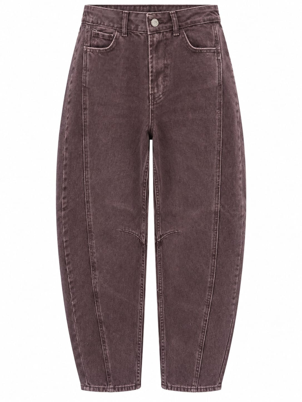 Sovira Kahve Yıkamalı Barrel Jean