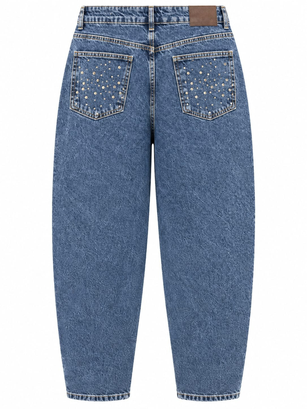 Tallia K.Mavi Ön Arka Cep Taşlı Barrel Jean