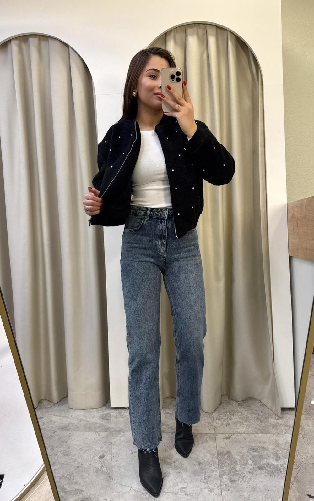 Yüksek Bel Likralı Boy Fit Jean