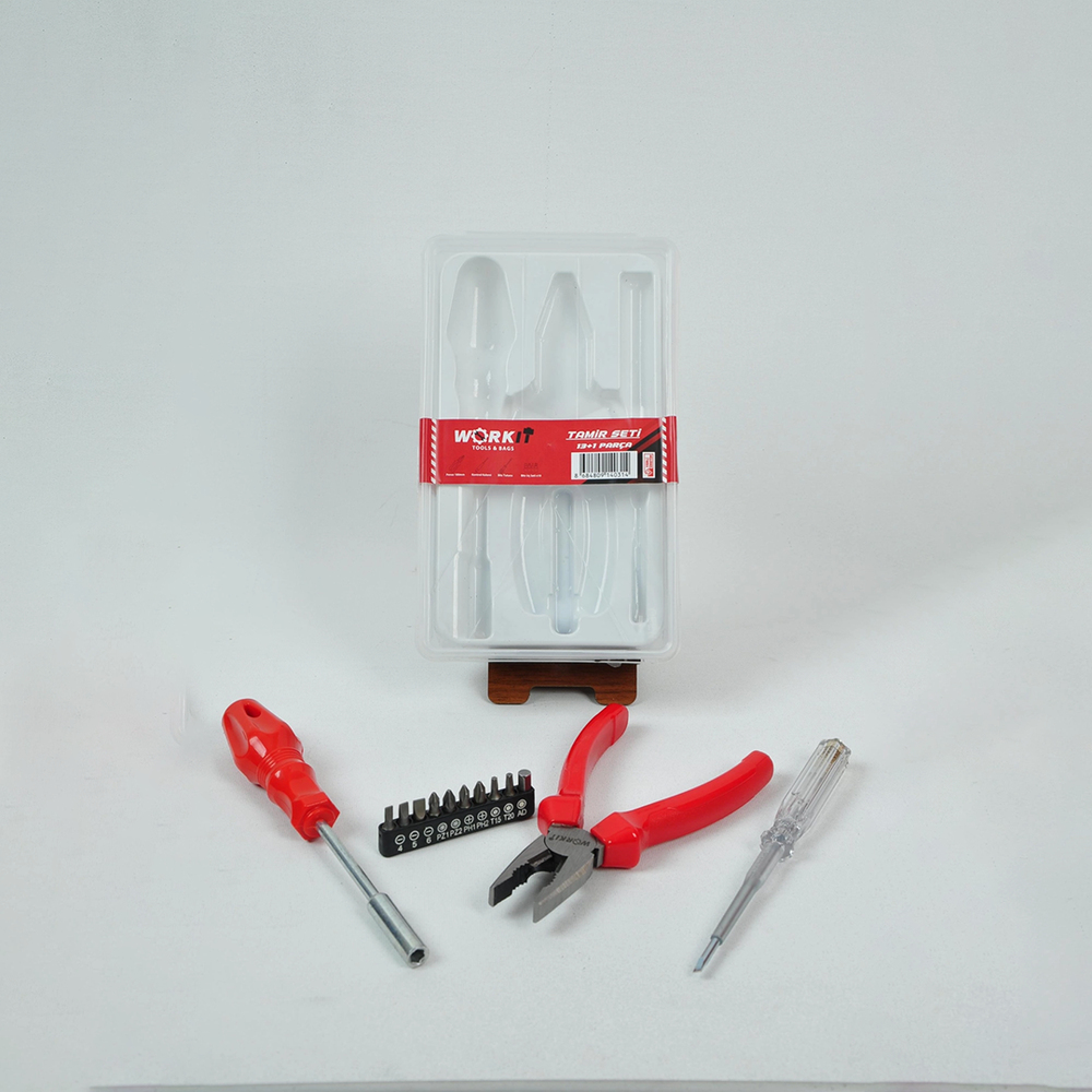 13 İn 1180Mm Pense + Bits Uç Tutucu + 10 Parça Bits Uç + Kontrol Kalemi