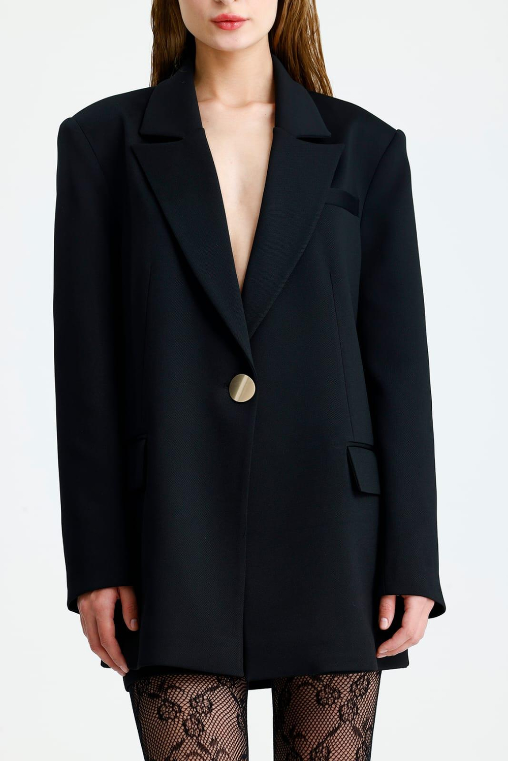 Jadida Siyah Blazer Ceket ve Mini Etek Takım