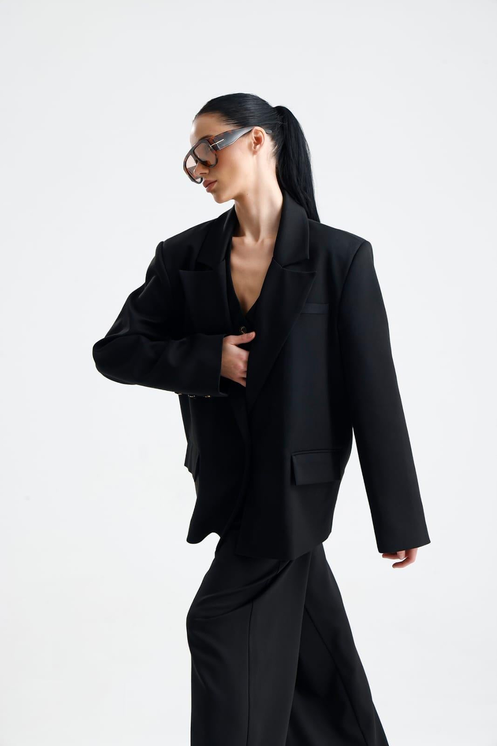 SPELLO Kadın Siyah Oversize Ceket