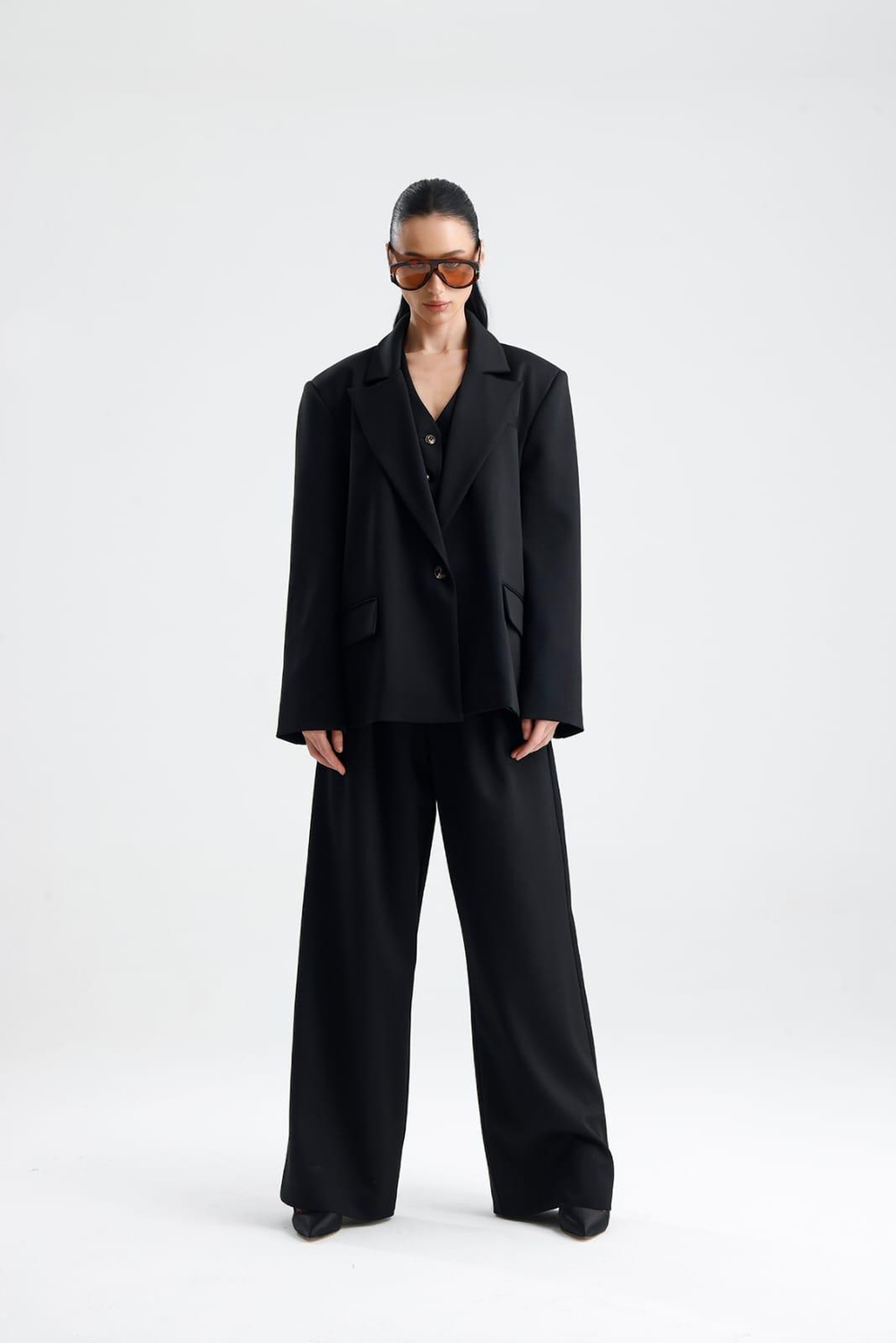 SPELLO Kadın Siyah Oversize Ceket