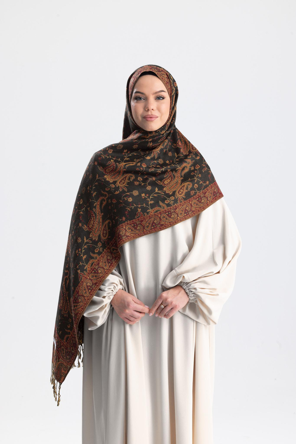 Royale Passage Serisi - Night Vision - Cashmere Collection / Dokuma Kaşmir Şal