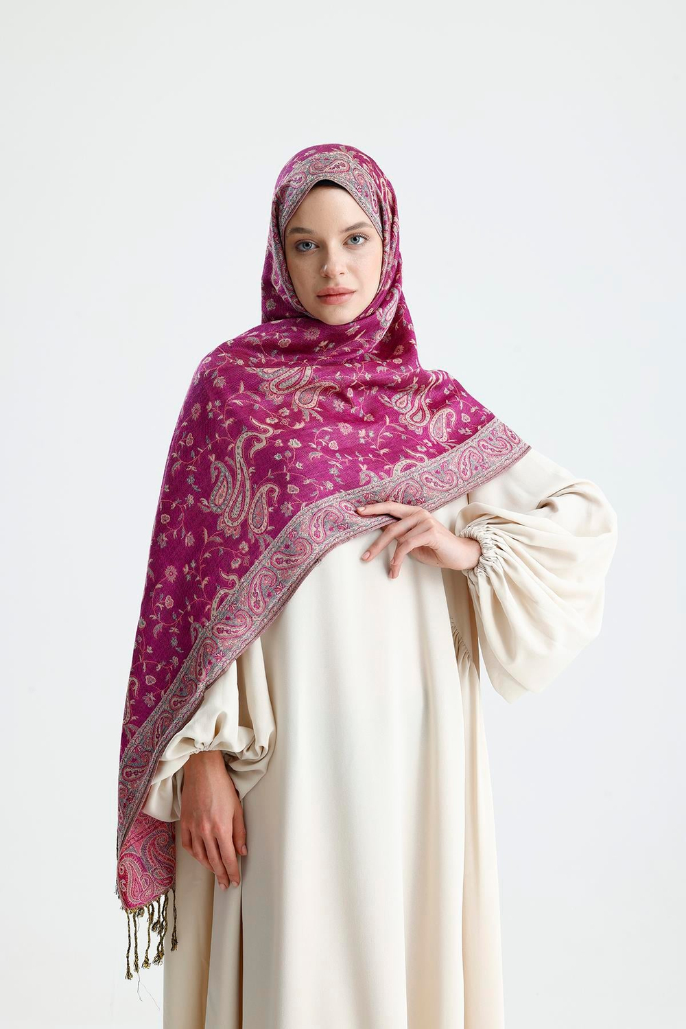 Royale Passage Serisi - Princess Flower - Cashmere Collection / Dokuma Kaşmir Şal
