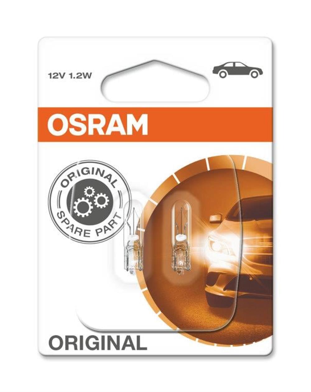 12V 1,2W T5 KÜÇÜK DİPSİZ İKİLİ BLISTER PACK