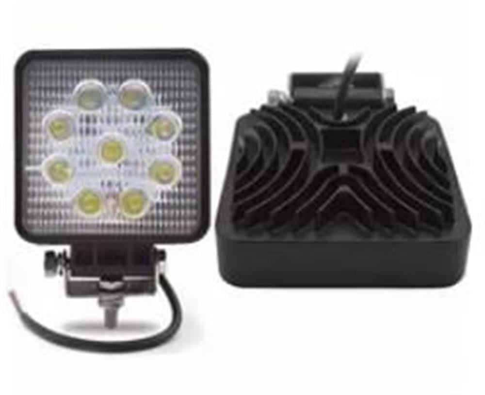 9 LED KARE ÇALIŞMA LAMBASI 27W 25MM