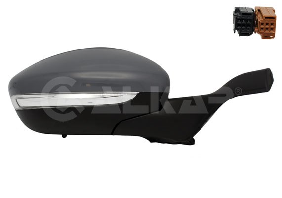ALKAR 6126296 | Dış Dikiz Aynası Sağ Elektrikli Isıtmalı Astarlı Sensörlü Sinyalli 9 Pin Peugeot 208 2012-/ Peugeot 2008 2013 -