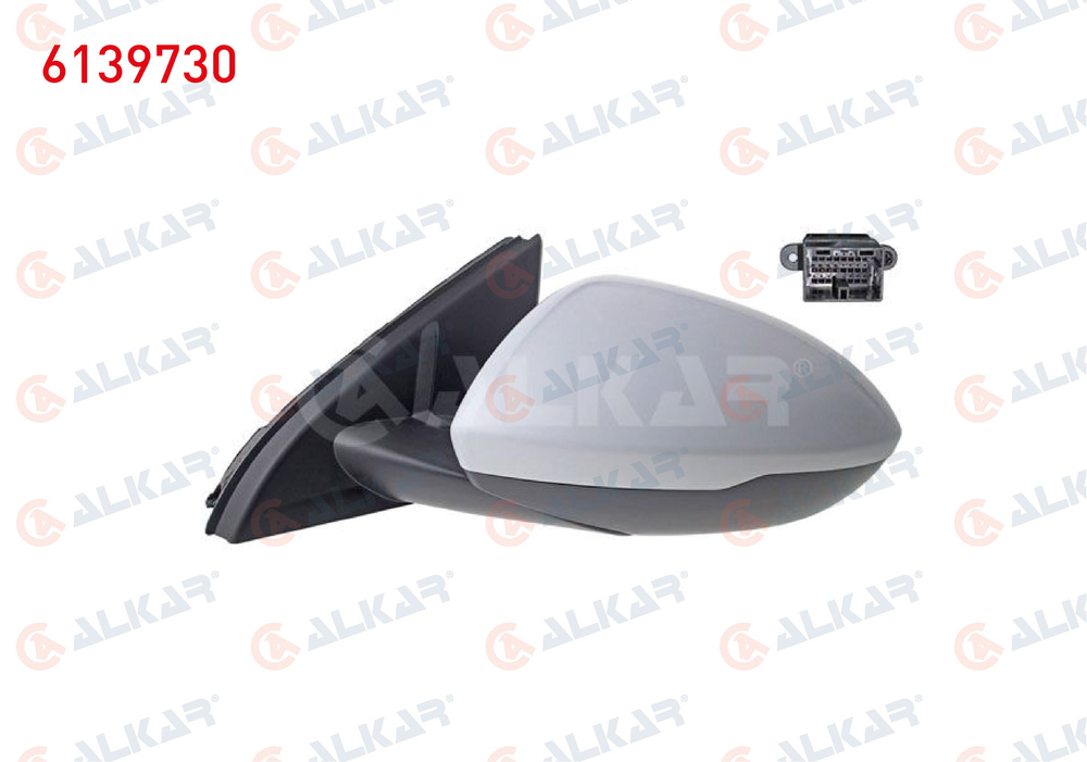 ALKAR 6139730 | Dış Dikiz Aynası Sol Elektrikli Asferık Isıtmalı Astarlı 5 Pin Opel Insignia B (Z18) 2017 -