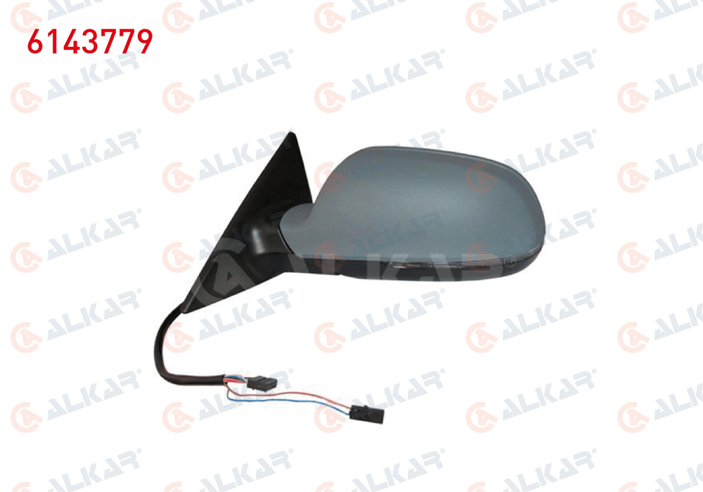 ALKAR 6143779 | Dış Dikiz Aynası Sol Astarlı Katlanır Isıtmalı Elektrikli Sinyalli 12 Pin Audi A5 2009-2017