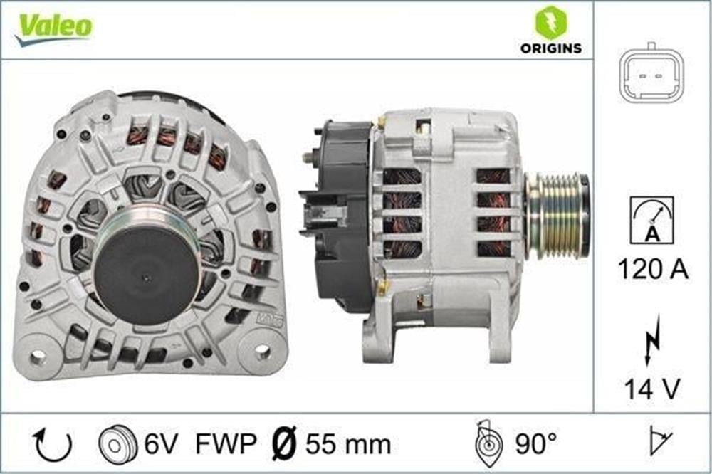 ALTERNATÖR 12V 125A RENAULT CLIO KANGOO 1.5 DCI