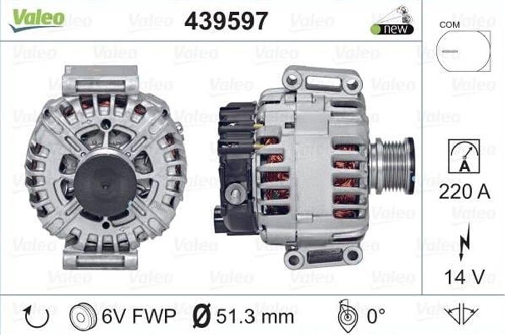 ALTERNATÖR 12V 220A MERCEDES SPRINTER CDI (LIN)