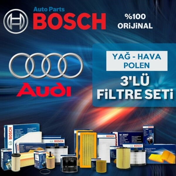 Bosch Audi A3 1.6 Benzin Filtre Bakım Seti 1997-2003 3NP AEH-AKL-APF-AVU-BFQ