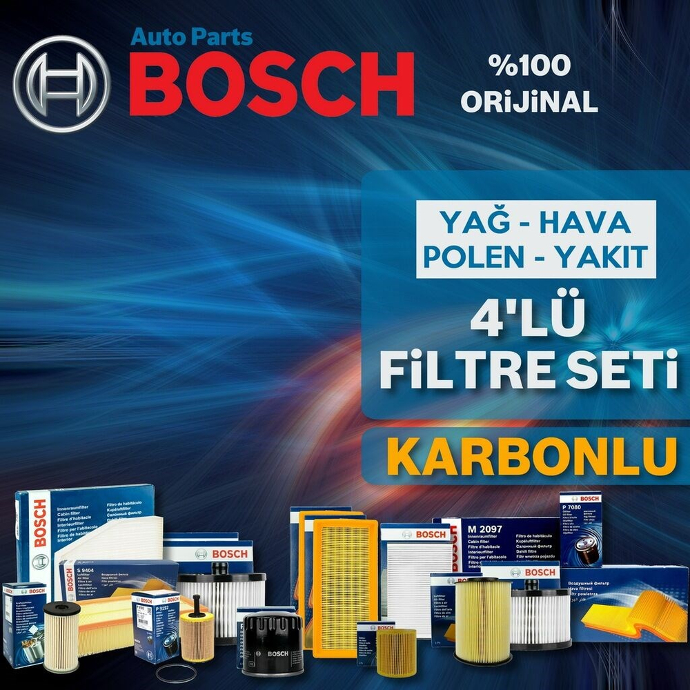 Bosch BMW 3 Serisi 3.20 E46 Filtre Bakım Seti 2001-2005 4KP