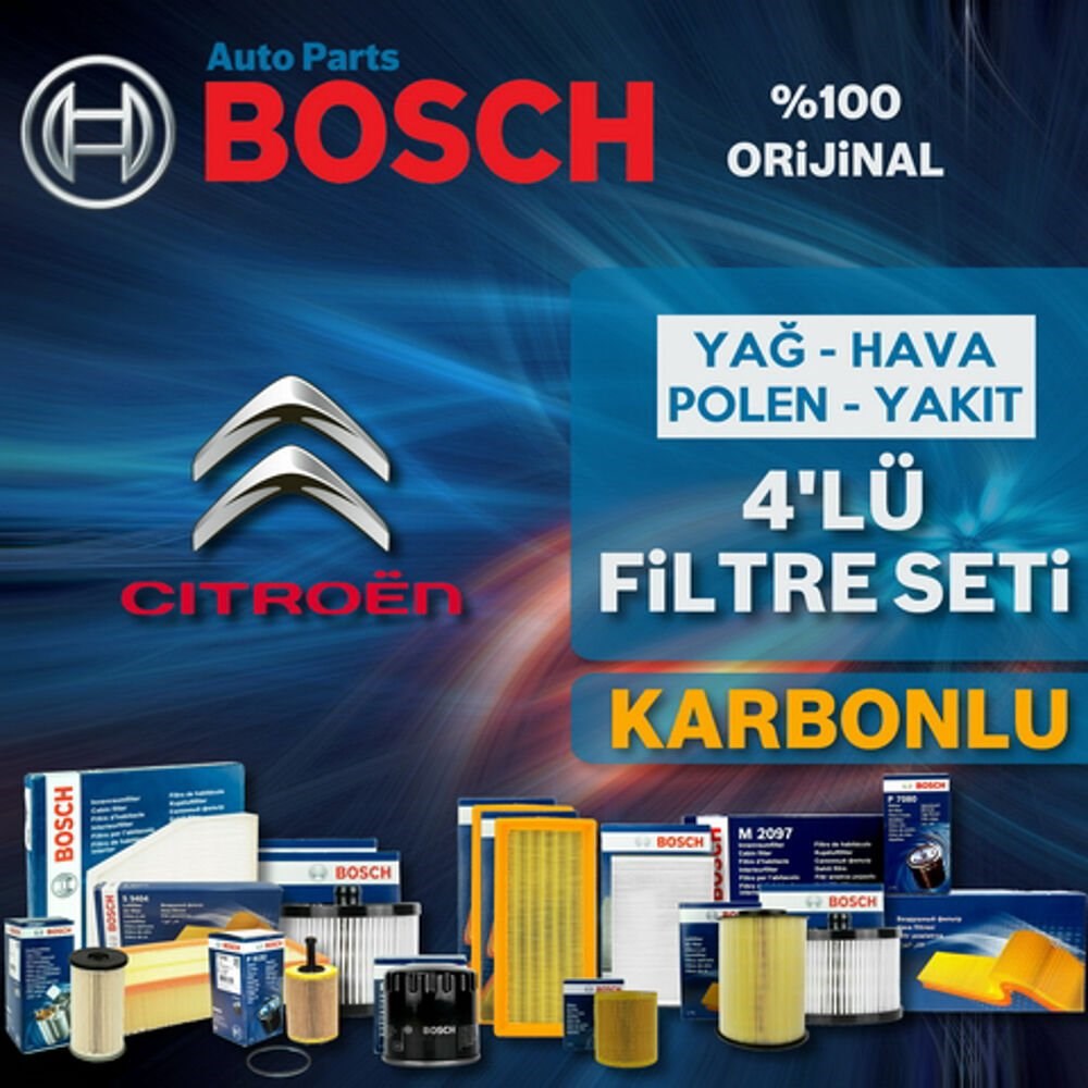 Bosch Citroen DS4 1.6 Dizel Filtre Bakım Seti 2014-2021 4KP